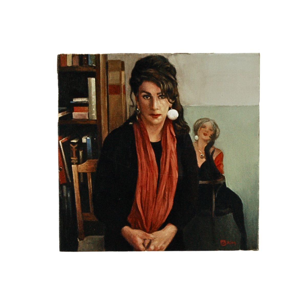 Roeland van der Kley Vrouw met rode sjaal